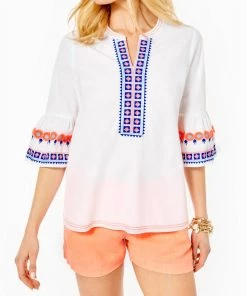 Top 10 👍 Lilly Pulitzer 👩 women Rissa Tunic in Resort White 🤩