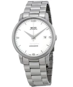 Discount ⌛ Mido Men's Baroncelli III White dial ⌚ Watch ✨