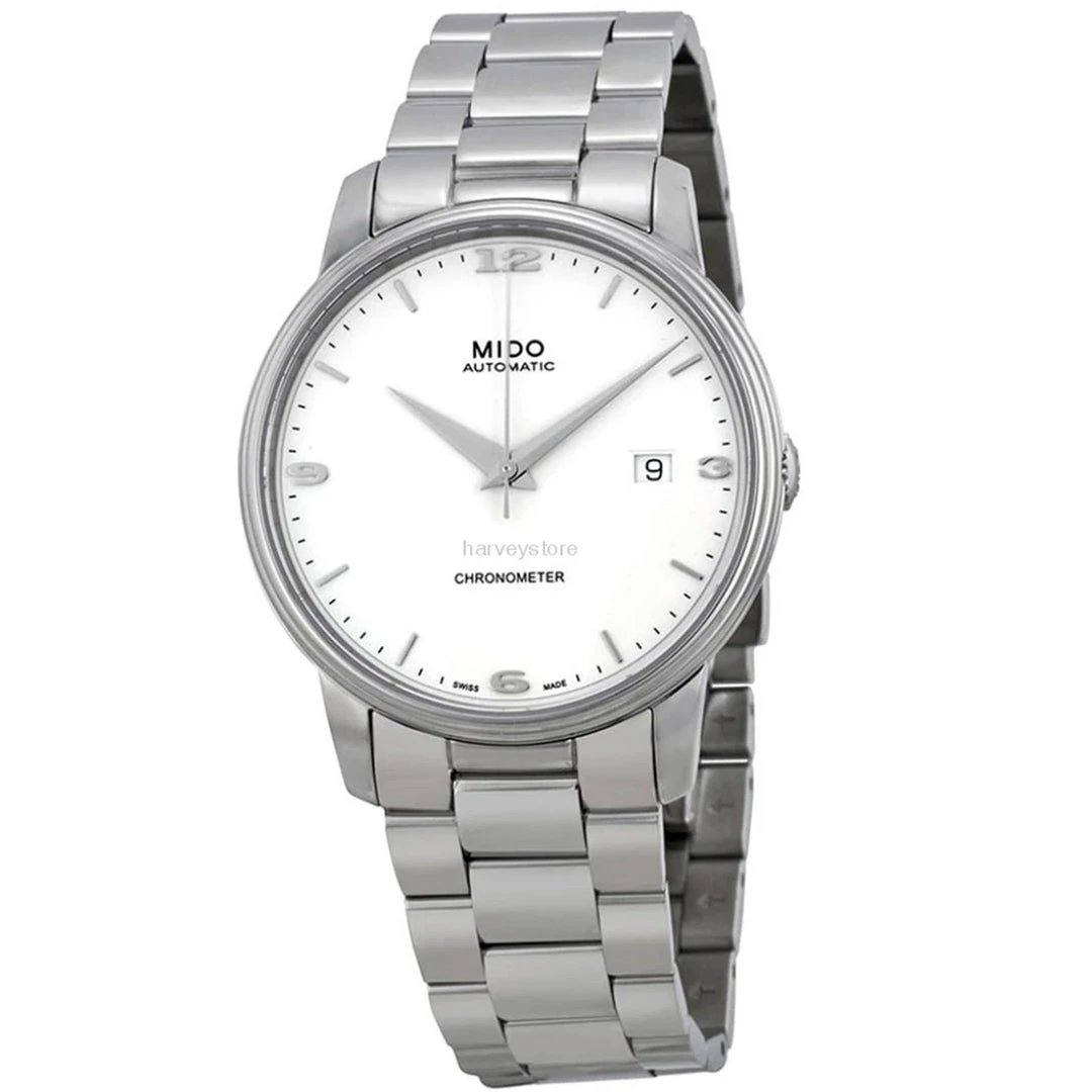 Discount ⌛ Mido Men's Baroncelli III White dial ⌚ Watch ✨ 3 Discount ⌛ Mido Men's Baroncelli III White dial ⌚ Watch ✨