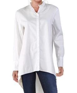 Outlet ✨ XCVI 👩 Womens Crewneck Tunic Button-Down Top 😍