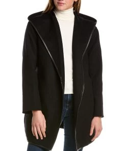 Best reviews of 🤩 women Mackage Amina Leather-Trim Wool 🧥 Coat ⌛