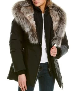 The Original Shop 7 Cheap ๐ women Mackage Akiva Leather-Trim Down ๐งฅ Coat โค๏ธ