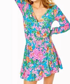 Buy 💯 Lilly Pulitzer 👩 women Peggy Romper in Multi Rose To The Occasion 🤩
