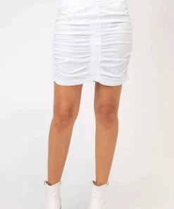 Discount โญ Xcvi ๐ฉ women High Waist Josette Mini ๐ Skirt In White ๐ฅฐ
