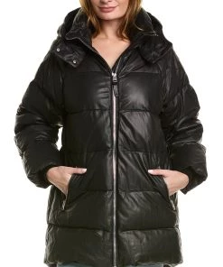 Top 10 ๐งจ women Mackage Karsyn Leather Puffer Down ๐งฅ Coat ๐