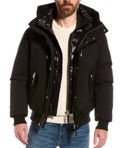 Coupon 🔔 men Mackage Dixon Leather-Trim Down Jacket ⌛