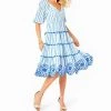 Flash Sale 🧨 Lilly Pulitzer 👩 women Sidney Midi 👗 Dress in Gingham Stripe Jacquard ✨