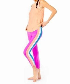 New 🧨 Lilly Pulitzer 👩 women 24" Weekender High-Rise Midi Legging in Amethyst ⌛