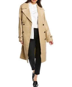 Coupon 🔔 women Mackage Trisha Leather Trench 🧥 Coat 🤩
