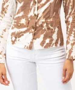 Discount ๐ Xcvi ๐ฉ women Cotton Linen Raw Edge Safari Jacket In Radial Wash Cypress ๐ฅ