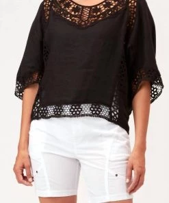 Cheapest 😍 Xcvi 👩 women Kibo Crochet Top in Black 👍