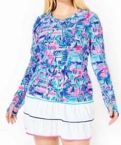 Hot Sale ✨ Lilly Pulitzer 👩 women Tarah Sunguard in Ravello Blue Perfect Match 🤩