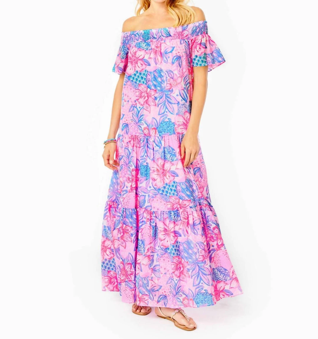 Buy 🌟 Lilly Pulitzer 👩 women Dezi Off The Shoulder Maxi 👗 Dress in Pink Isle Snappy Turtle 😀 3 Buy 🌟 Lilly Pulitzer 👩 women Dezi Off The Shoulder Maxi 👗 Dress in Pink Isle Snappy Turtle 😀