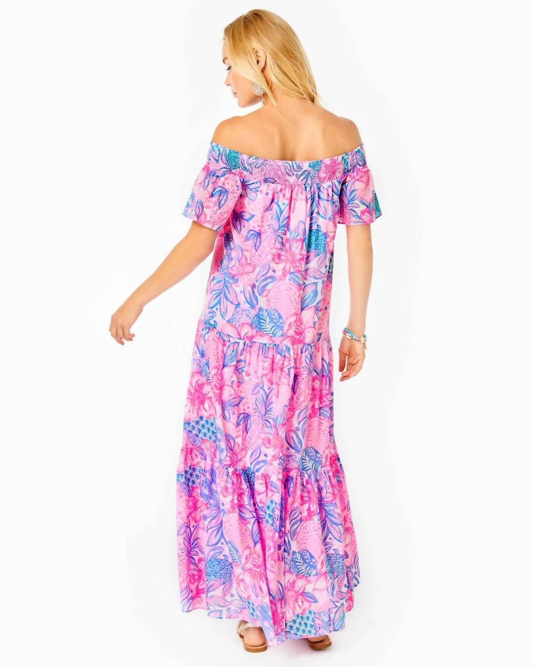 Buy 🌟 Lilly Pulitzer 👩 women Dezi Off The Shoulder Maxi 👗 Dress in Pink Isle Snappy Turtle 😀 5 Buy 🌟 Lilly Pulitzer 👩 women Dezi Off The Shoulder Maxi 👗 Dress in Pink Isle Snappy Turtle 😀 - Image 3