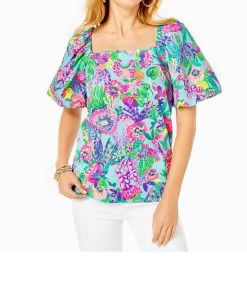 Discount ๐ฅฐ Lilly Pulitzer ๐ฉ women Lettie Top in Me And My Zesty ๐ฏ