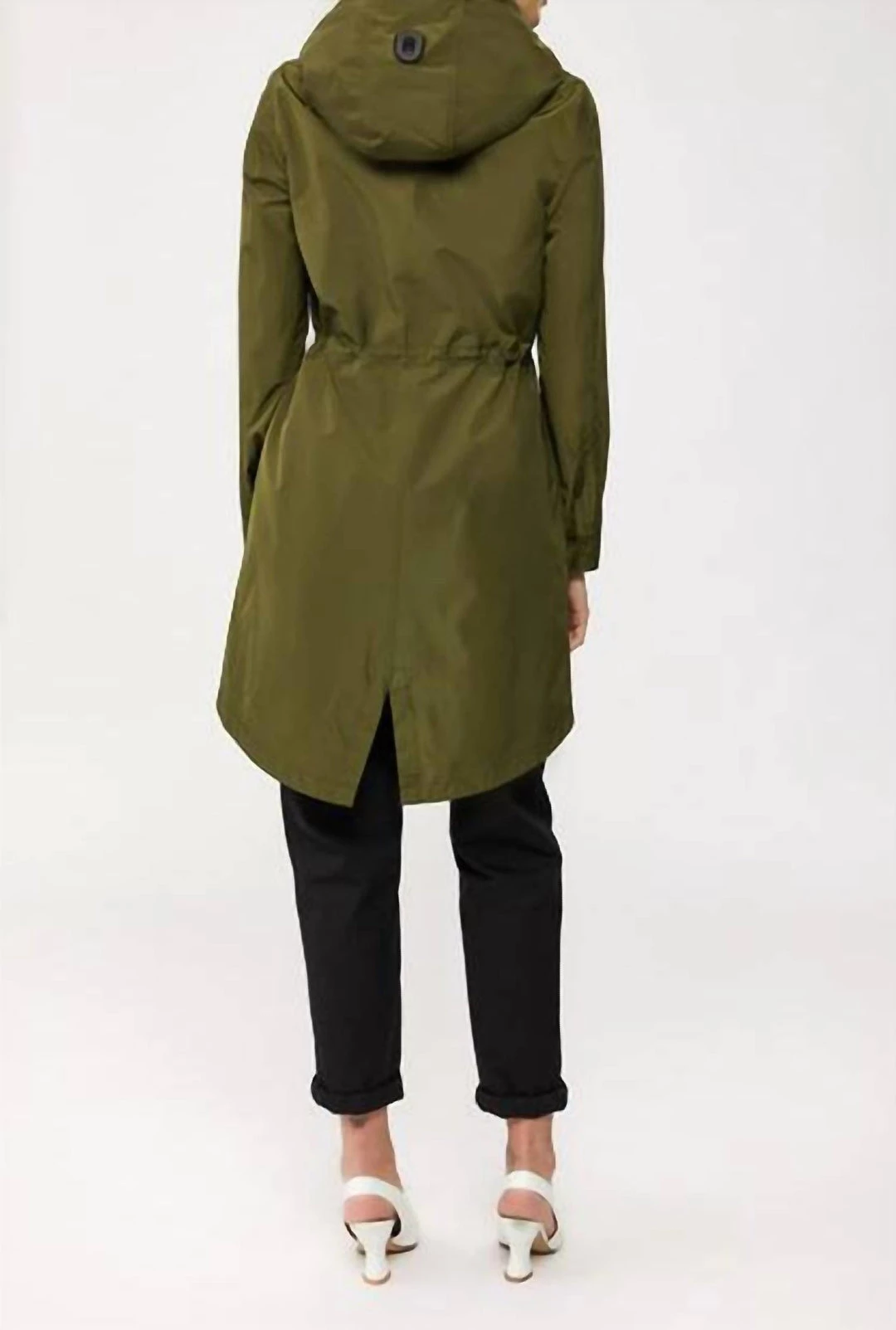 Discount ๐ Mackage ๐ฉ women Franki Hooded Fishtail Hem Rain Jacket in Army ๐ 5 Discount ๐ Mackage ๐ฉ women Franki Hooded Fishtail Hem Rain Jacket in Army ๐ - Image 3