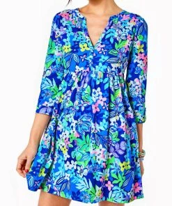 Coupon 😀 Lilly Pulitzer 👩 women Loran 👗 Dress in Borealis Blue Social Sunset ❤️