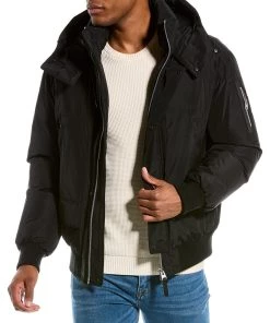 Brand new 🥰 men Mackage Viggo Leather-Trim Bomber Jacket 💯