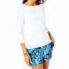 Brand new ✨ Lilly Pulitzer 👩 women Halee Boat Neck Tee in White 🔥